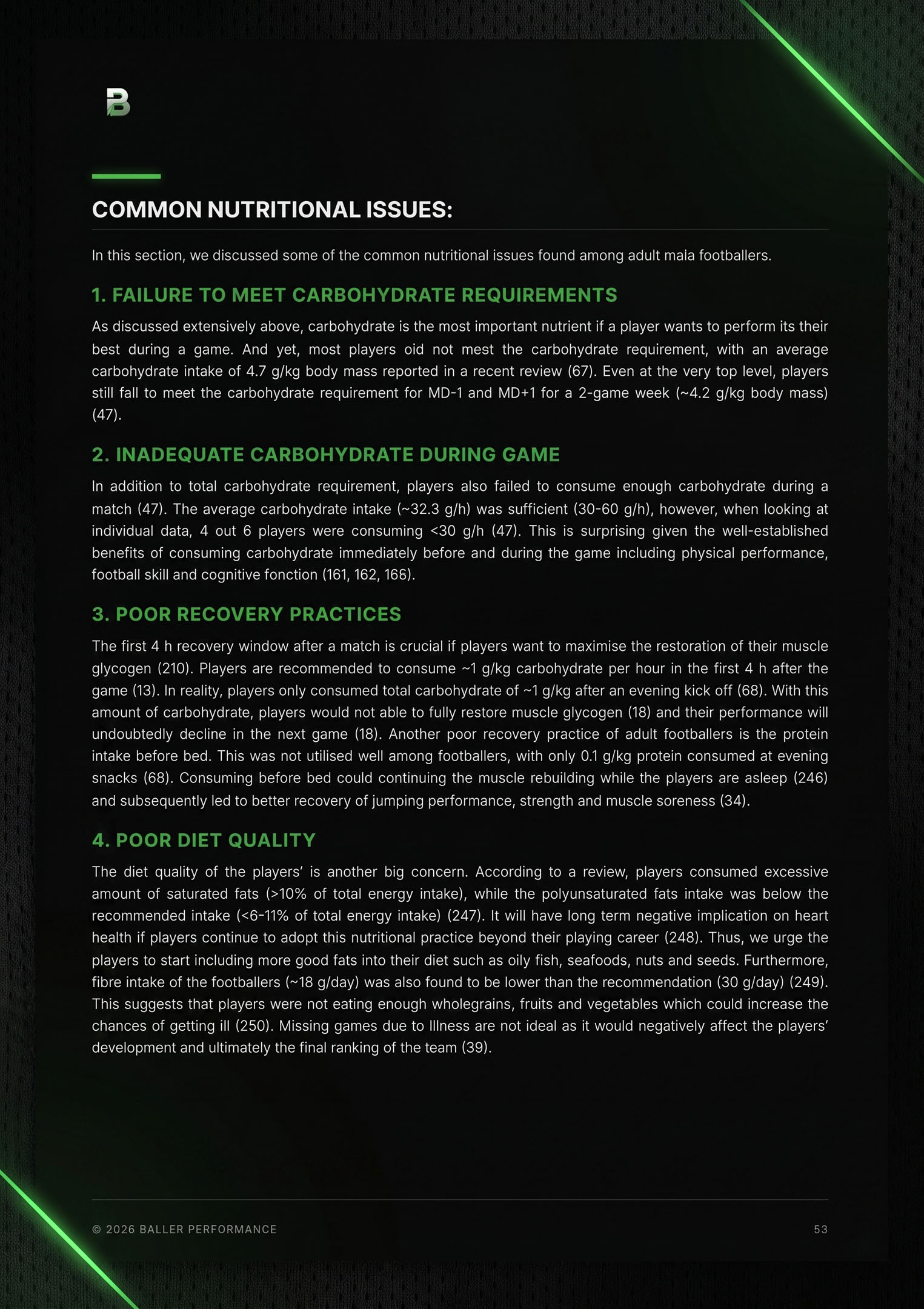 Preview page from the male nutrition guide