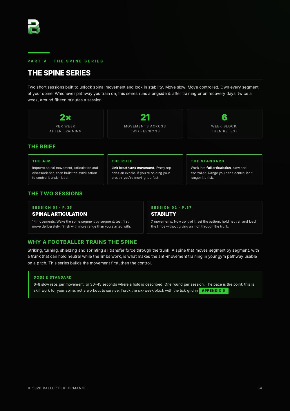 The Spine Series overview page
